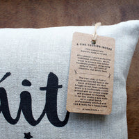 Irish Language Gifts | Cushion | Irish Linen Throw Pillow - Áit Shona - Itty Bitty Book Co Irish Linen Cushions, Positivity, gift